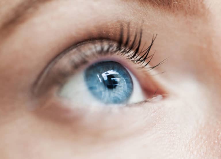 Close up of a blue eye